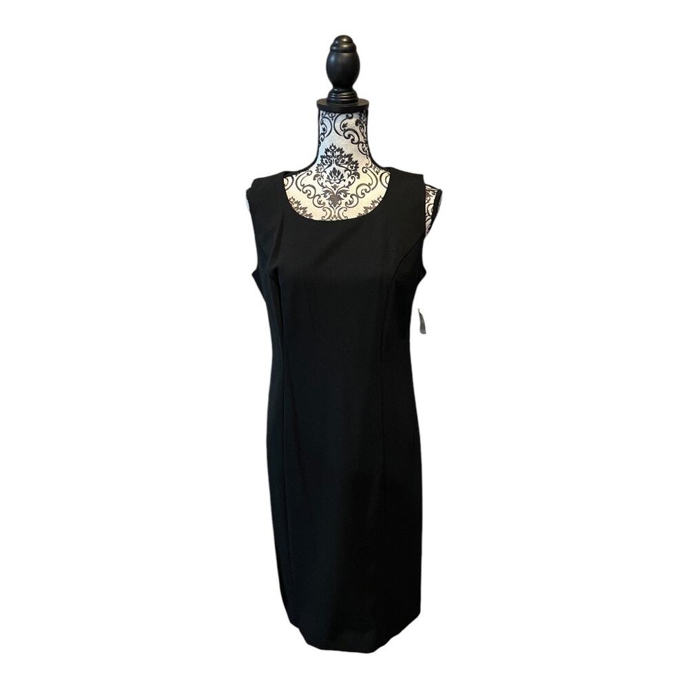 Briggs New York NWT Sleeveless Little Black Sheath Dress size 8